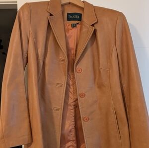 Vintage Danier Women's Tan Leather Jacket